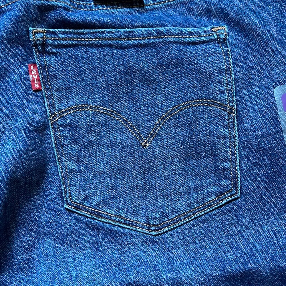 Levi's Dark Blue Denim Bermuda Shorts - Picture 6 of 8